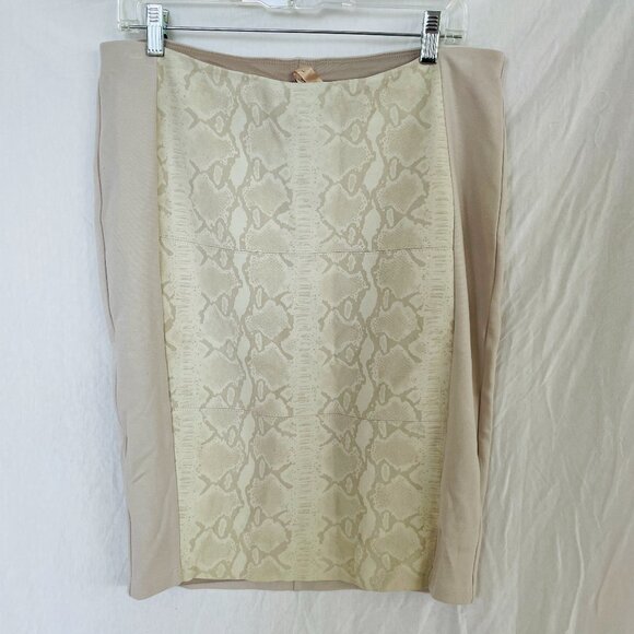 Bailey 44 Sarah Skirt - Leather Snake Print Pencil Skirt, Size L, NWT - Picture 2 of 11